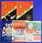 1959 British and I Lions Rugby Programmes (5): v NZ 2nd test, signed by Roddy Evans, and v
