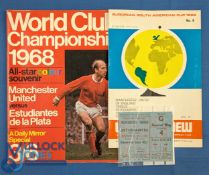 1968 World Club Championship Manchester Utd. v Estudiantes match programme 16 October 1968 with