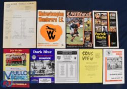 Wolverhampton Wanderers away match programme friendlies 1969/70 Dunfermline Athletic, 1992/93