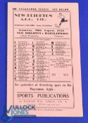 1950/51 New Brighton (final league season) v Hartlepools Utd. Div. 3 (N) match programme 26 August
