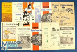 1964-66 Wigan Away Rugby Programmes (Qty): All or nearly all the away issues for those two