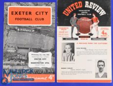 1960/61 Manchester Utd in the Football League Cup; away programme to Exeter City (the 1st match