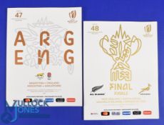 2023 RWC Rugby Programmes (2): The big, glossy, near-mint pair from Paris for the Final, S Africa