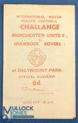 1968/69 Shamrock Rovers v Manchester Utd challenge friendly match 5 May 1969; 4 page pirate