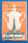 1953 Blackpool Football Cup Team, Blackpoll coloured Holiday Brochures, a cupful of holiday