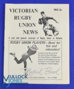 1966 British and I Lions v Victoria Rugby Programme: 20pp issue all the more interesting for being