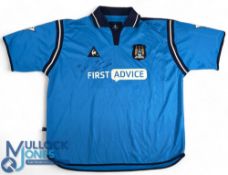 2002 Nicols Anelka Manchester City Signed Shirt: match worn premier league shirt fully badged.