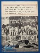 NZ 1970 at Eastern Transvaal 8/7/70, Rugby Programme: 8pp, lacks staple, scores marked, o/wise G