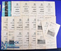 John Bevan's Wales and Cardiff Rugby Programmes (50+): With some duplication and wear inc several