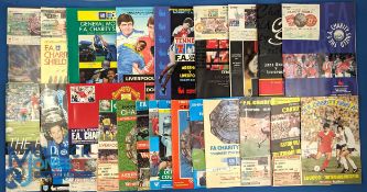 Collection of Charity Shield match programmes (plus tickets where noted) generally at Wembley to
