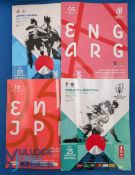 RWC Rugby Programmes Selection 2 (4): 2019: Japan v Russia, England v Argentina; 2023: England v