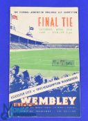 1949 FA Cup final at Wembley Wolves v Leicester City match programme 30 April 1949; slight staple