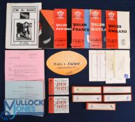John Bevan's Signed Test Programmes, Invites etc: John's signed issues, debut try-scoring programme,