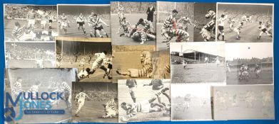 1950-60 Wigan Rugby League Press Photographs, a selection of action cup team b&w photographs, some