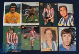 Extracts from Vintage Footy magazines all signed in marker pen including Colin Bell x 2, Larry Lloyd