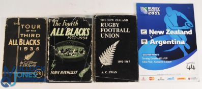 NZ Rugby Book Trio (3): Swan's volume, NZ RFU 1892-1967, Oliver and Tindill's The Tour of the 3rd