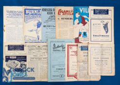 Selection of 1940s football programmes to include 1943 England v Scotland (at Manchester City) (