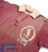 V Rare 1914 Queensland Rugby Jersey: Possibly Rugby League, due to the Kangaroo added within the