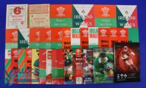 Wales and Ireland Rugby Programmes 1952-2015 (32): The issues from Dublin or Cardiff from 1952,
