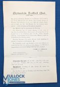 1898 Clydesdale Scottish Football Club Annual Meeting Cover, notice, with a Glasgow franked 1987