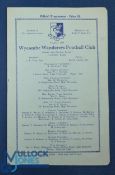 1950/51 Wycombe Wanderers v Brentford friendly match programme 19 August 1950; fair/good. (1)
