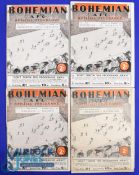 Selection of 1940s Bohemians FC home match programmes 1938/1939 Bray Unknowns (Vol. 1 No. 6), 1940/