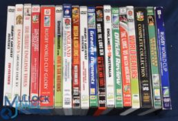 Collection of Rugby DVDs, some near Mint (18): Inc several surveys of Lions tours, RWCs, 5/6