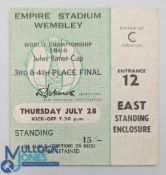 1966 World Cup 3rd Place Play Off Portugal V Russia 28/7/1966 Original Ticket