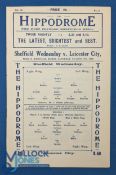 Pre-War 1929/1930 Sheffield Wednesday v Leicester City Div. 1 match programme 2 November 1929; loose