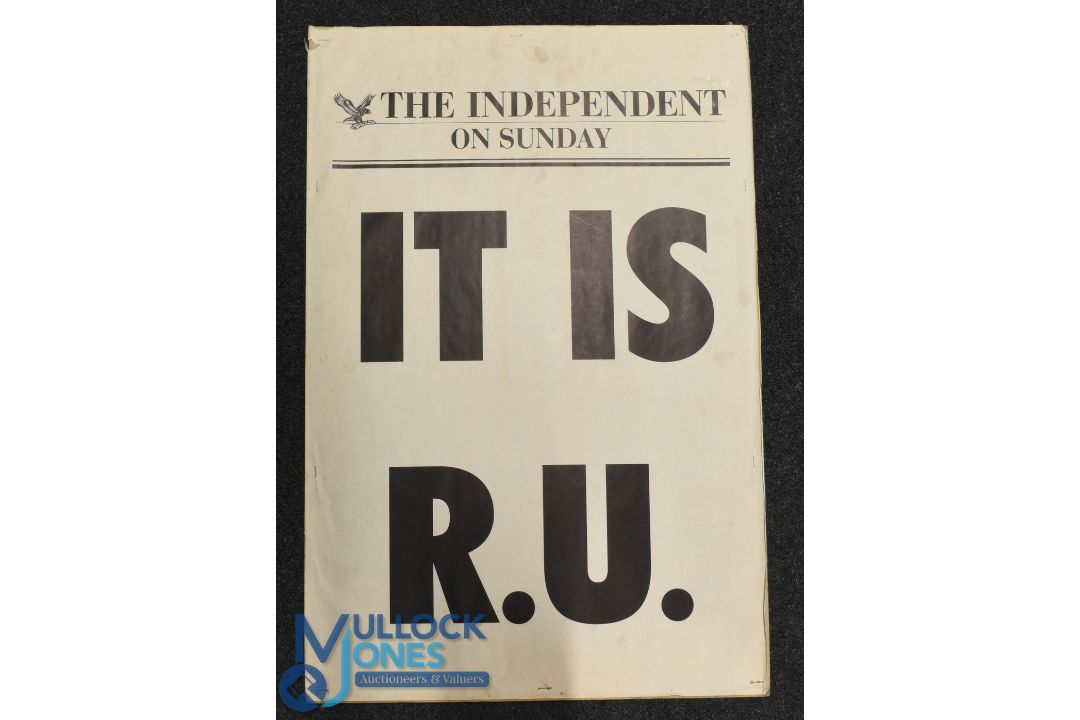 Different! Full Size Rugby Press Ad Placards (5): c1990s, 30" x 20", mounted wall/lamppost ads, some - Image 3 of 3