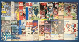 1992-1993 Manchester United Home Programmes, 20 programmes with 12 tickets
