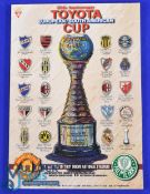 1999 Toyota Cup Manchester Utd v Palmeiras (Brazil) 30 November 1999 in Tokyo match programme 98