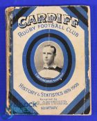 1908 'Cardiff RFC Rugby Hist and Statistics', CS Arthur: Well-known and coveted softback, colour-