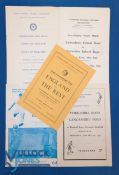 Selection of schools representative match programmes 1955/56 Yorkshire Boys v Lancashire Boys,