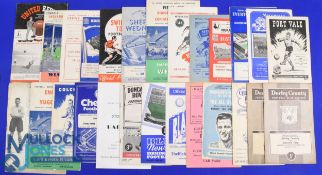 Selection of 1950s football programmes to include 1949/50 Manchester Utd v Liverpool, 1951/52