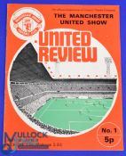 1972 The Manchester United Show official programme of the Contact Theatre Company in May/June