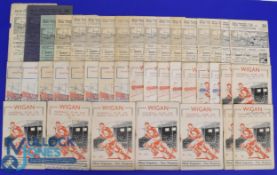 1945-57 Wigan Home R Lge Programmes (c.85): With a little duplication and inevitably mixed