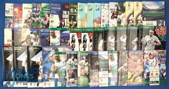 Mostly Recent England and British Lions etc Rugby Programmes (44): Box of assorted issues as