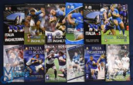 2000-2016 Italy v England and Scotland Rugby Programmes (12): The Six Nations issues v England 2000,