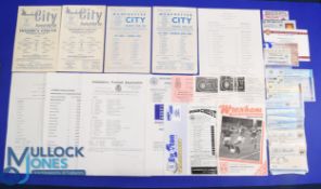 Selection of Manchester City memorabilia including home programmes in the FAYC 1956/57 Bolton