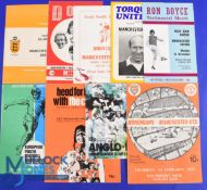 1972/73 Selection of Manchester Utd friendly away match programmes to include Copenhagen Football