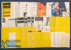 1970-2001 Collection of Wolverhampton Wanderers reserve programmes and testimonial, plus many