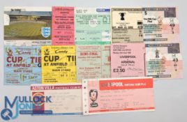 1970-1980 Liverpool Football Tickets - FA Cup - semi, finals, Milk Cup, Challenge Cup Final, UEFA