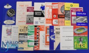 Football League Cup match programmes to include 1963/64 Leicester City v WHU (FLC s/f), 1963/64