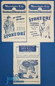 1946/47 Manchester City v Glasgow Rangers friendly match programme 26 April 1947; 1951/52 Manchester