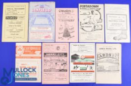 Selection of Irish League match programmes 1955/56 Bangor v Portadown, 1955/56 Linfield v Portadown,