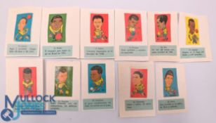 1962 Brazil World Cup Player Stickers a part set of 11, all neatly stuck down and cut out (11)