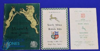 1962 British and I Lions Rugby Test Programmes (3): The issues from the first three tests in 1962,