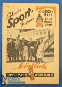 1959/60 Pre-season tour match friendly Hamburg SV v Manchester Utd match programme Lipphardt's Sport