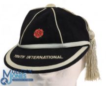 England Football Youth International Cap, unknown player and undated c1980 displays well